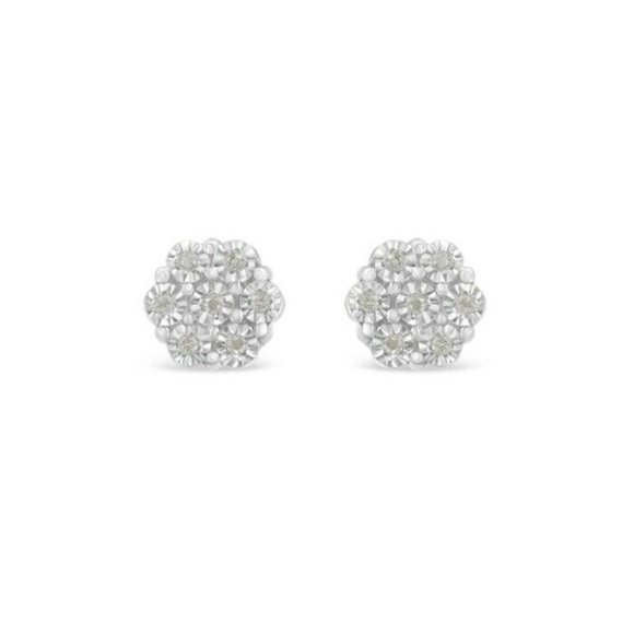 925 SS 0.1ct TDW Rose-Cut Diamond Studs Earrings 925 SS 0.1ct TDW Rose-Cut Diamond Studs Earrings